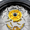 KKE 3.5 & 4.25*17inch Supermoto Rims Tires for SUZUKI RMZ250 2007-2025 RMZ450 2005-2025 Gold