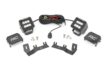 LED Ditch Light Kit | 2in Black Pair | Flood | Chevy/GMC 1500 (14-18 & Classic) | 71053