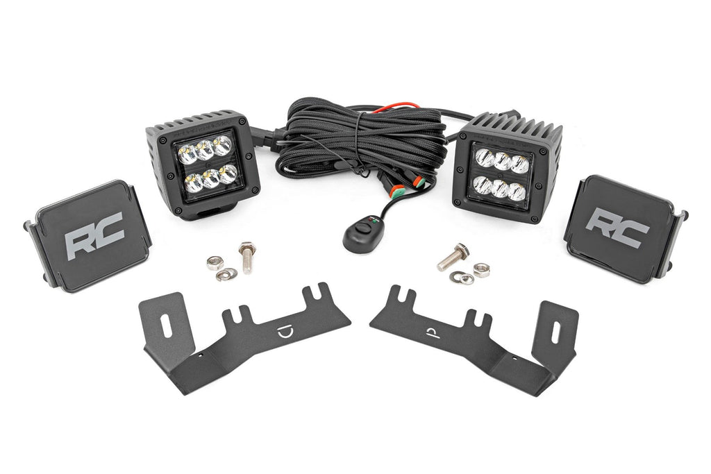 LED Ditch Light Kit | 2in Black Pair | Spot | Chevy/GMC 1500 (14-18 & Classic) | 71052