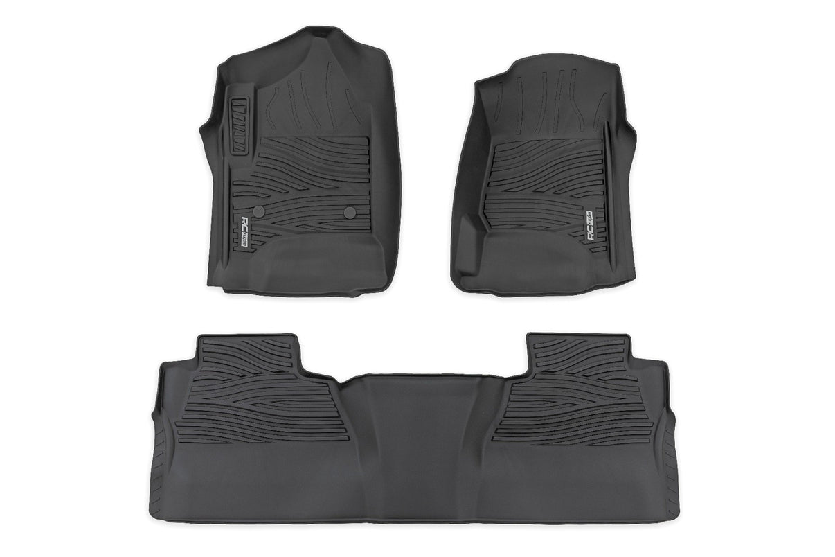 Flex-Fit Floor Mats | FR & RR | FR Bucket | Crew | Chevy/GMC 1500/2500HD/3500HD 2WD/4WD | FF-21413