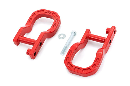 Tow Hooks | Forged | Red | Chevy Silverado 1500 2WD/4WD (2014-2018 & Classic) | RS134