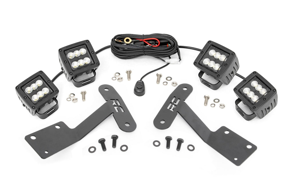 LED Light Kit | Ditch Mount | Dual 2" Black Pairs | Flood | Toyota Tundra (14-21) | 70836