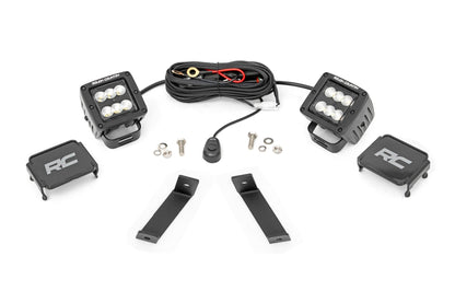 LED Light Kit | Ditch Mount | 2" Black Pair | Flood | Jeep Cherokee KL (14-21) | 70079