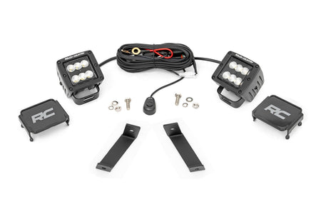 LED Light Kit | Ditch Mount | 2" Black Pair | Flood | Jeep Cherokee KL (14-21) | 70079