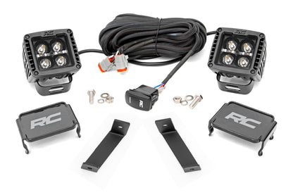 LED Light Kit | Ditch Mount | 2" Black Pair | White DRL | Jeep Cherokee KL (14-21) | 70080