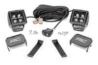 LED Light Kit | Ditch Mount | 2" Black Pair | Amber DRL | Jeep Cherokee KL (14-21) | 70081