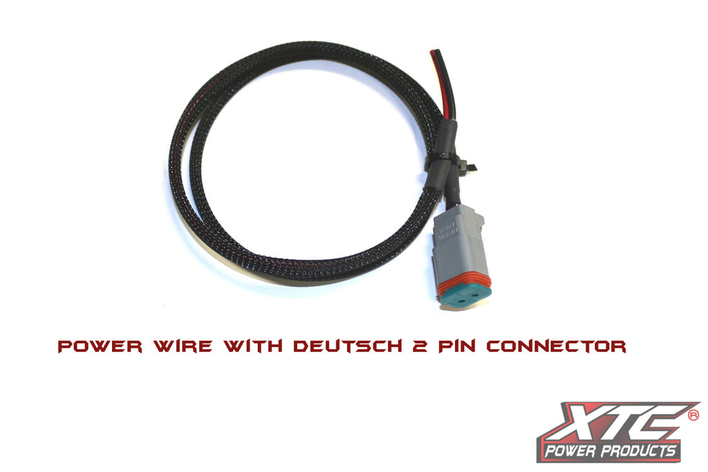XTC Power Products DT-CABLE-14-3 - 3' 14 Ga. Power Wire to 2 Pin Deutsch Connector