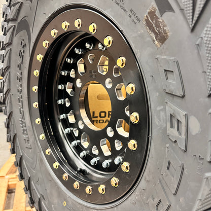 MRT Tail Gunner Beadlock Wheels on Obor RocScraper Tires – UTV Wheel & Tire Kit