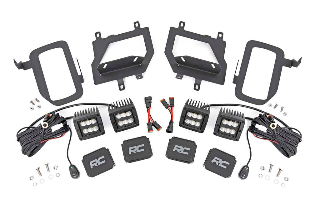 LED Light Kit | Fog Mount | Dual 2" Black Pairs | Flood | Ford F-150 (15-17) | 70833