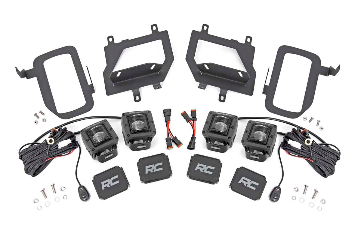 LED Light Kit | Fog Mount | Dual 2" Black Pairs | SAE | Ford F-150 (15-17) | 70831