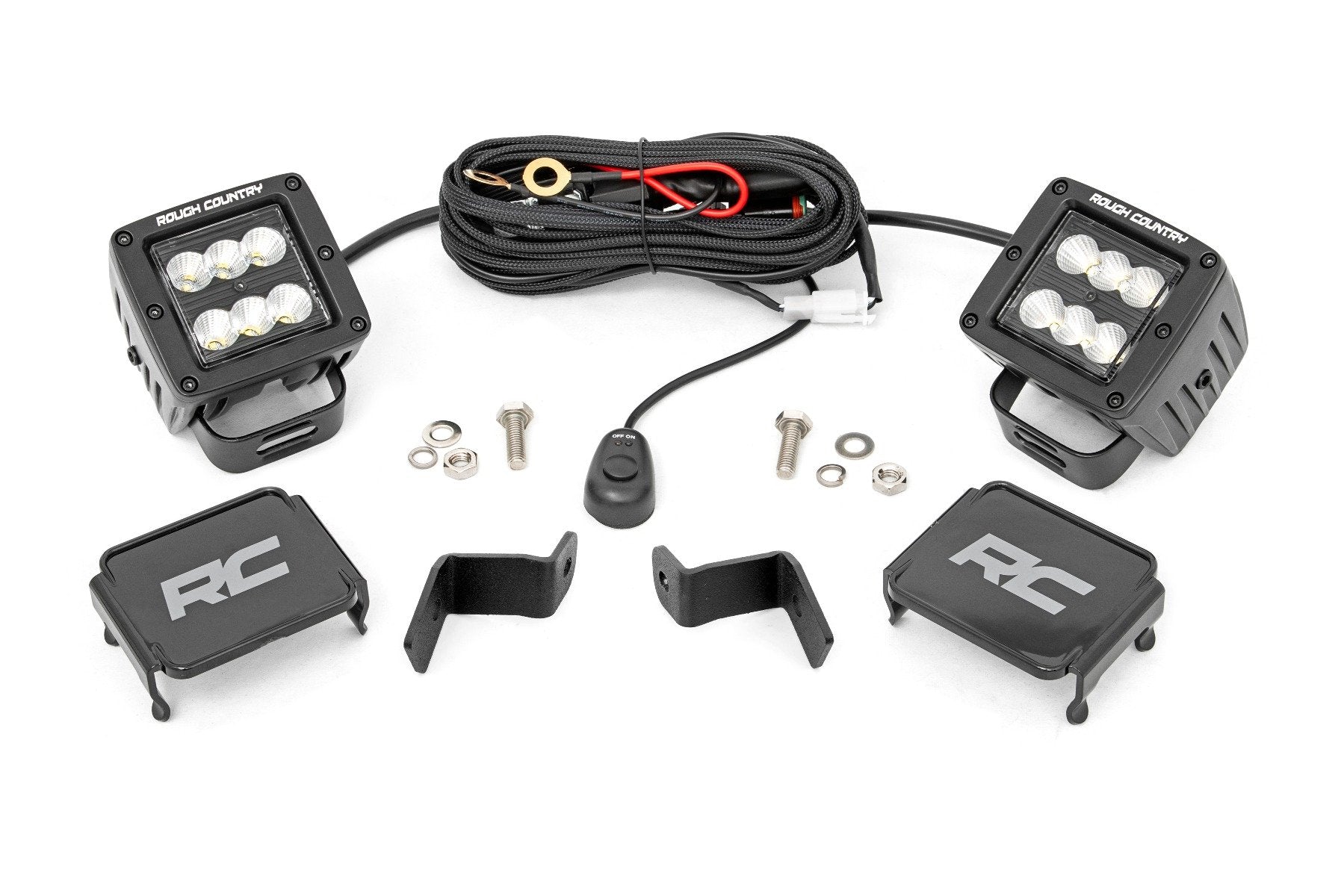 LED Light Kit | Ditch Mount | 2" Black Pair | Flood | Ford F-150 (15-25)/F-150 Lightning (22-25)  | 71029