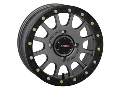 System 3 SB5 Beadlock Wheels (15x7 5+2) on 32x10-15 Maxxis Roxxzilla Tires – 4/137 or 4/156 UTV Wheel & Tire Kit
