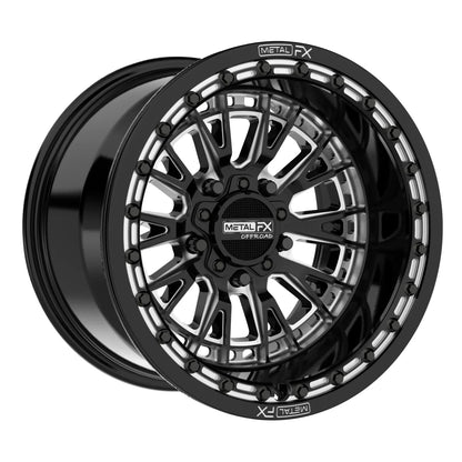 Metal FX Slayer R 15x8 beadlocks mounted on Maxxis Roxxzillas | 5/4.5