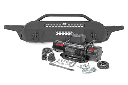 Front Bumper | High Clearance | 12000-Lb Pro Series Winch | Synthetic Rope Toyota Tacoma 4WD (16-23) | 10716