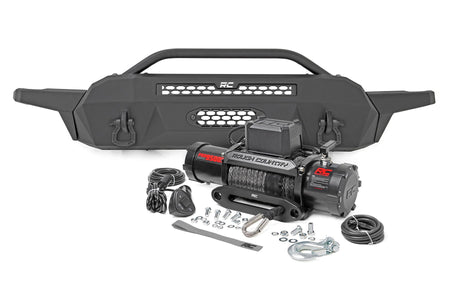 Front Bumper | High Clearance | 12000-Lb Pro Series Winch | Synthetic Rope Toyota Tacoma 4WD (16-23) | 10716
