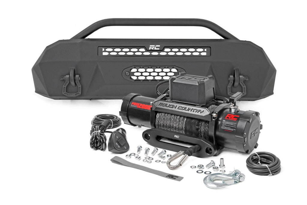 Front Bumper | Hybrid | 12000-Lb Pro Series Winch | Synthetic Rope | Toyota Tacoma (16-23) | 10715