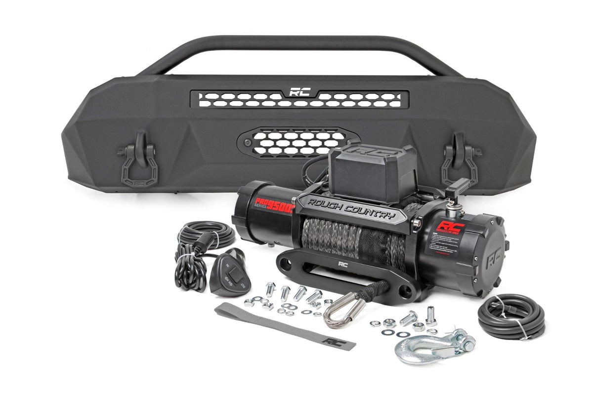 Front Bumper | Hybrid | 9500-Lb Pro Series Winch | Synthetic Rope | Toyota Tacoma (16-23) | 10714