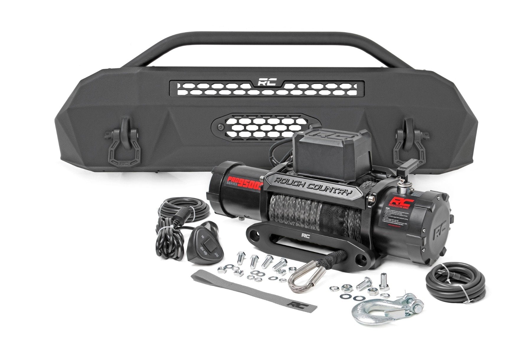 Front Bumper | Hybrid | 9500-Lb Pro Series Winch | Synthetic Rope | Toyota Tacoma (16-23) | 10714
