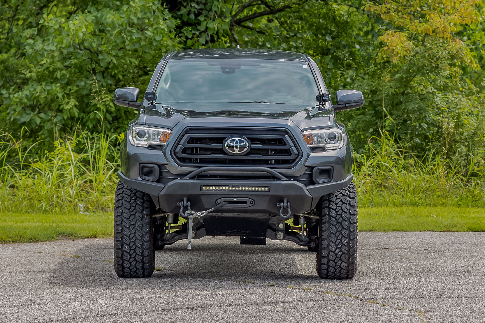 Front Bumper | High Clearance | 12000-Lb Pro Series Winch | Synthetic Rope Toyota Tacoma 4WD (16-23) | 10716