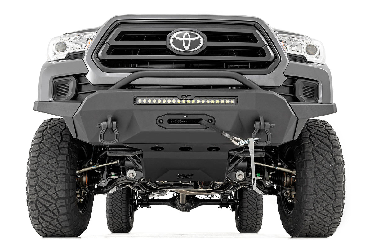 Front Bumper | Hybrid | 20" Blk LED | 9500-Lb Winch Syn | Toyota Tacoma (16-23) | 10722
