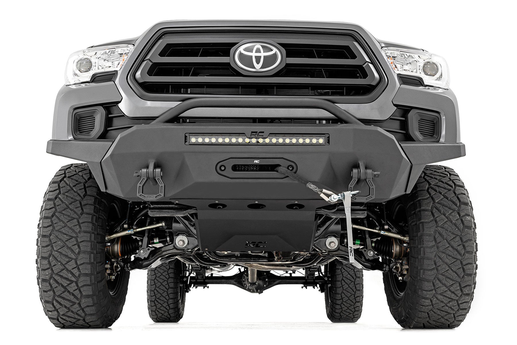 Front Bumper | Hybrid | 20" Blk LED | 9500-Lb Winch Syn | Toyota Tacoma (16-23) | 10722