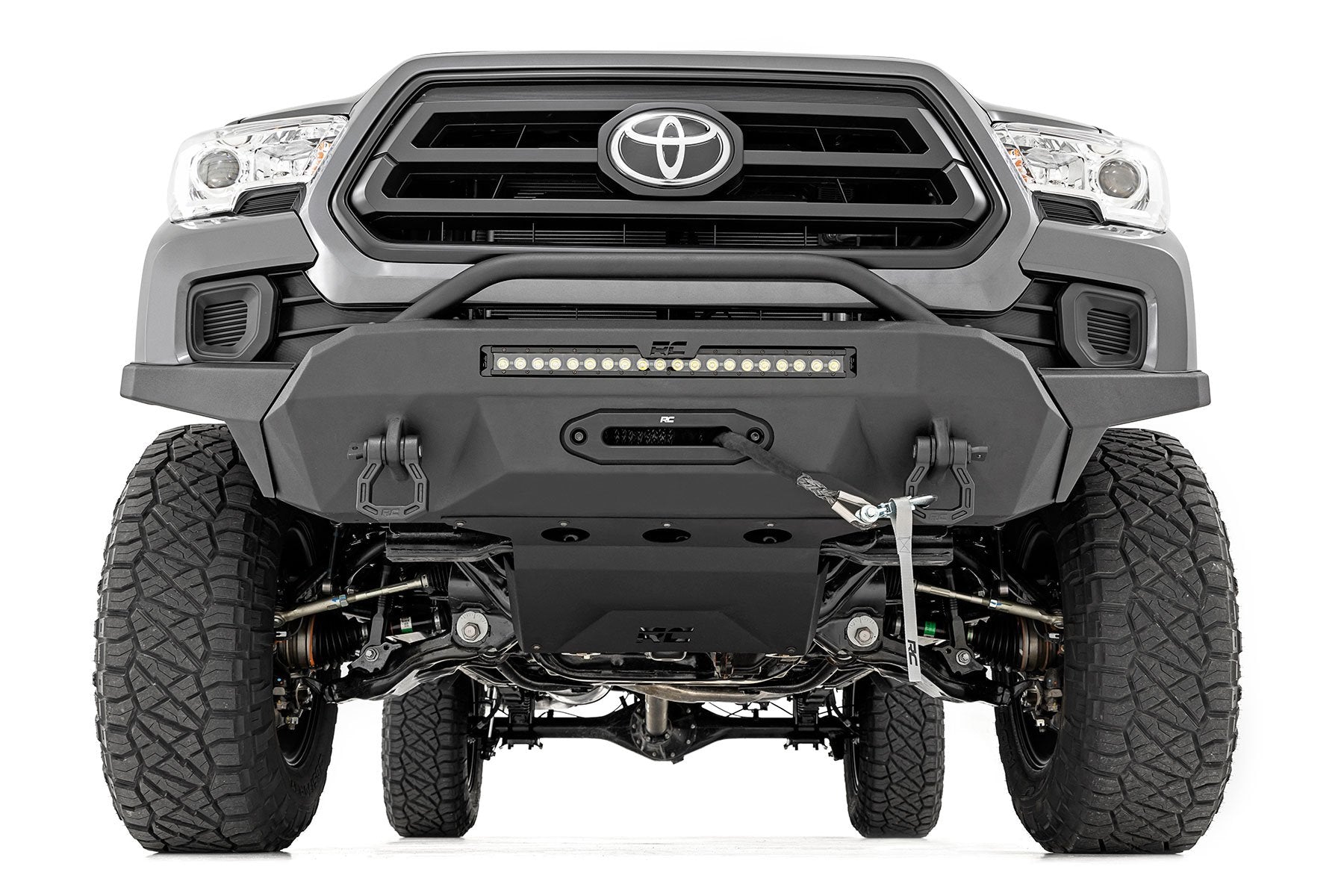 Front Bumper | Hybrid | 20" Blk LED | 12000-Lb Winch Syn | Toyota Tacoma (16-23) | 10723