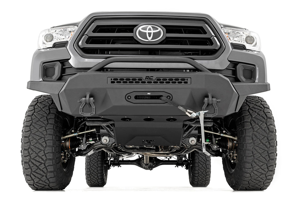 Front Bumper | High Clearance | 12000-Lb Pro Series Winch | Synthetic Rope Toyota Tacoma 4WD (16-23) | 10716