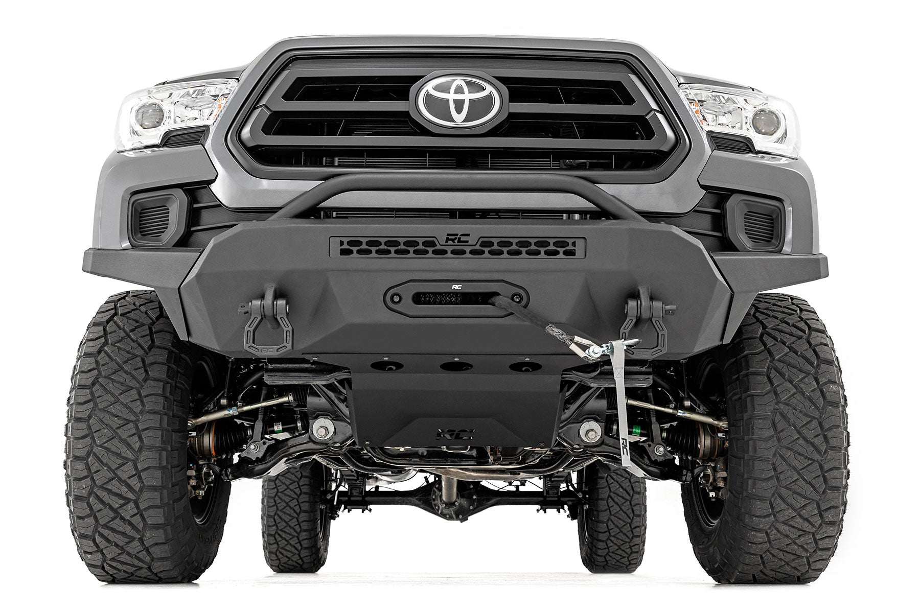 Front Bumper | High Clearance | 12000-Lb Pro Series Winch | Synthetic Rope Toyota Tacoma 4WD (16-23) | 10716