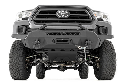 Front Bumper | High Clearance | 12000-Lb Pro Series Winch | Synthetic Rope Toyota Tacoma 4WD (16-23) | 10717