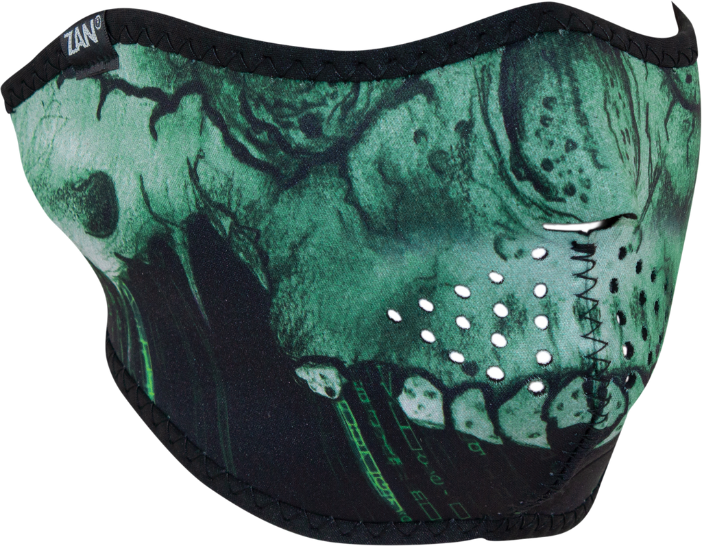Neoprene Half Face Mask Cyber Skull