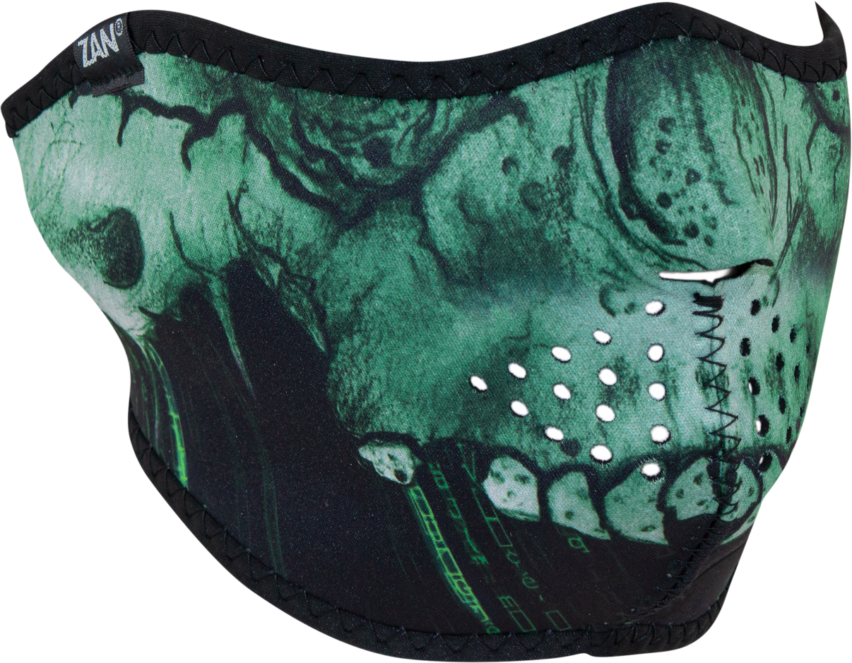 Neoprene Half Face Mask Cyber Skull
