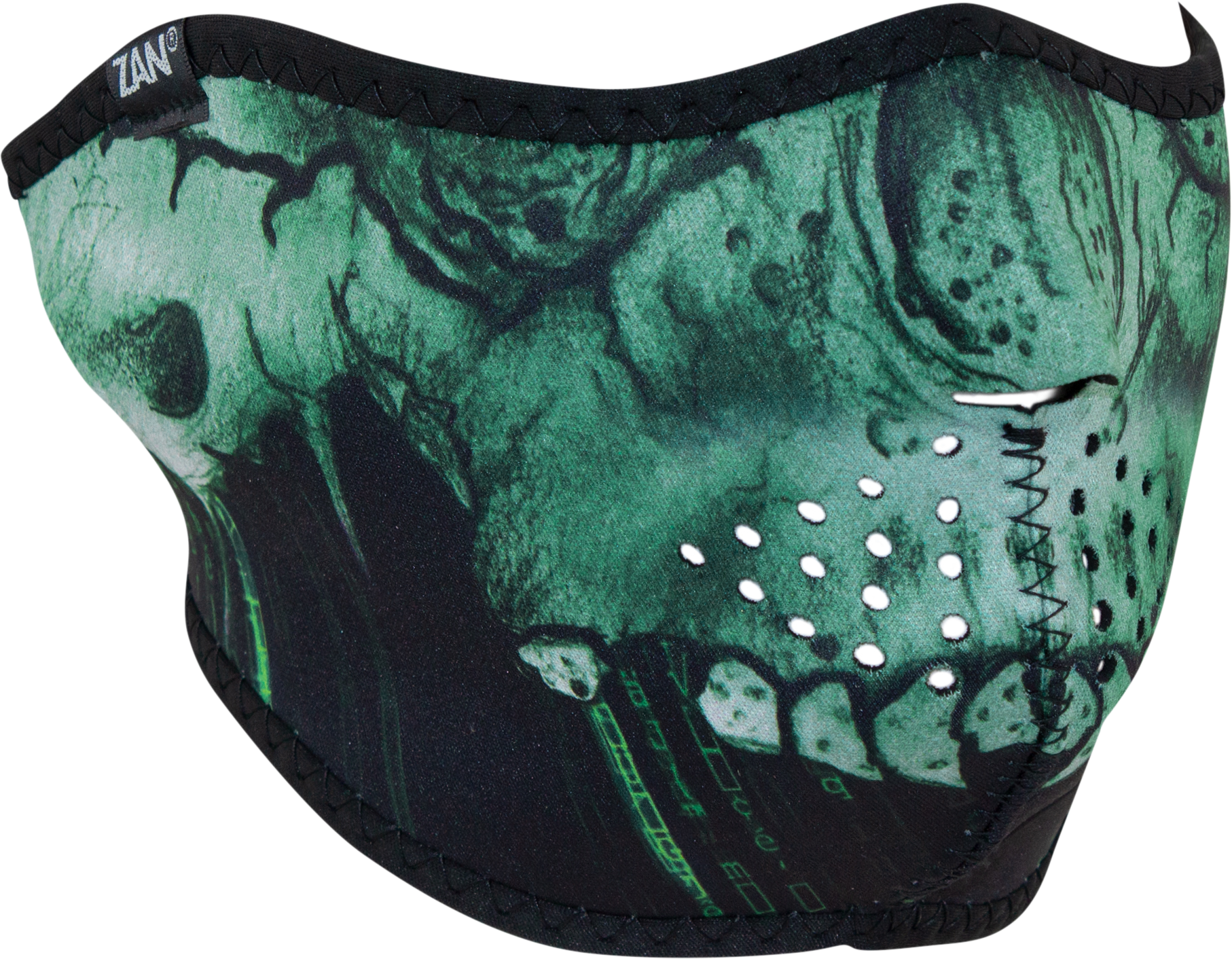 Neoprene Half Face Mask Cyber Skull