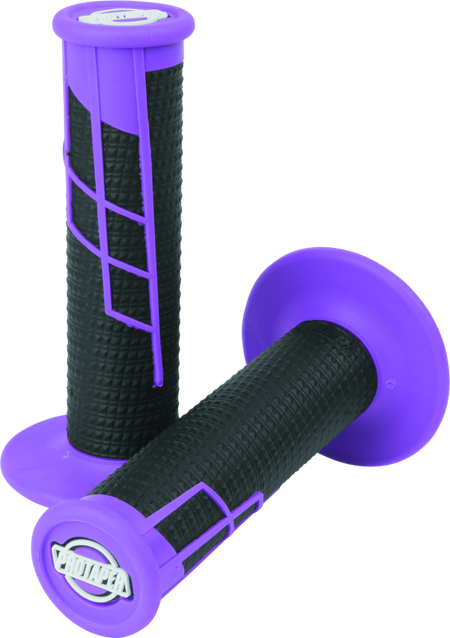 ProTaper Clamp-On 1/2 Waffle Grips - Neon Purple/Black