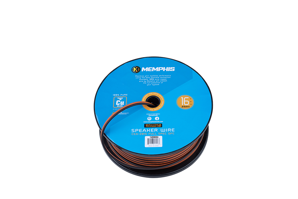 Memphis Audio | 16 Gauge 2 Conductor Speaker Wire 250 Ft. Spool