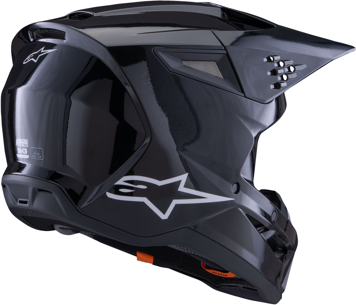 Sm3 Solid Helmet Black Glossy Xs