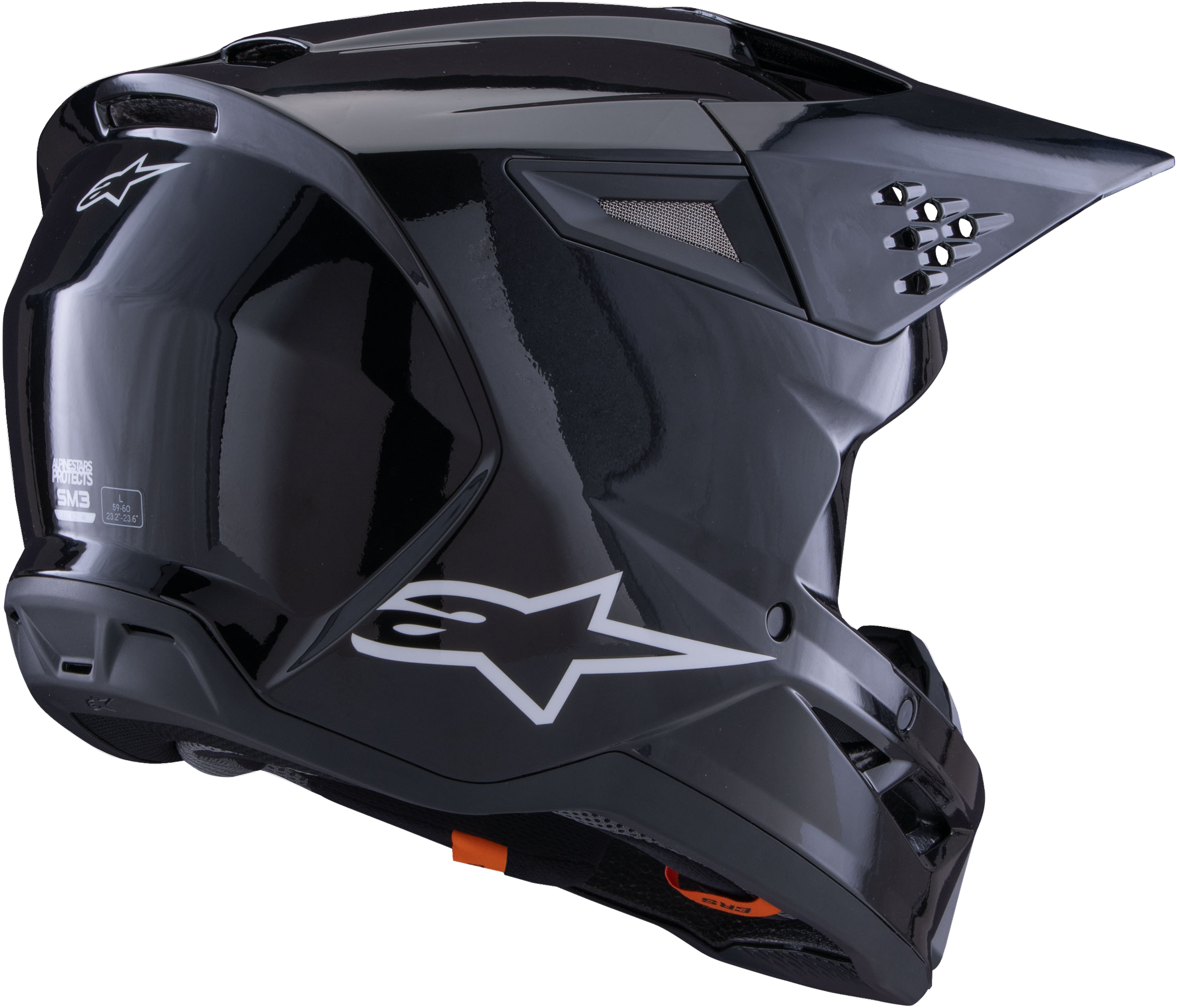Sm3 Solid Helmet Black Glossy Md