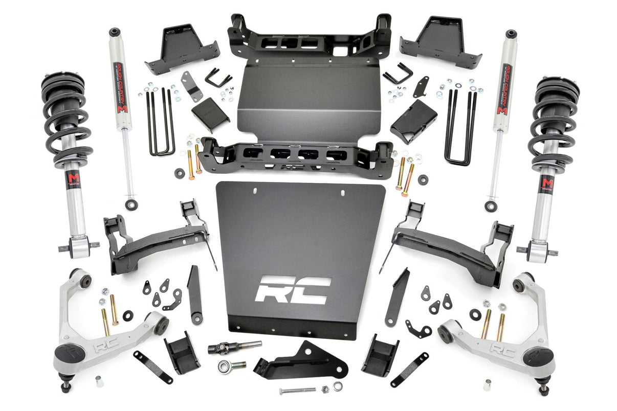 7 Inch Stamped Steel LCA Lift Kit | Forged UCA | Bracket | M1 Struts/M1 | Chevy/GMC 1500 (16-18) | 11640