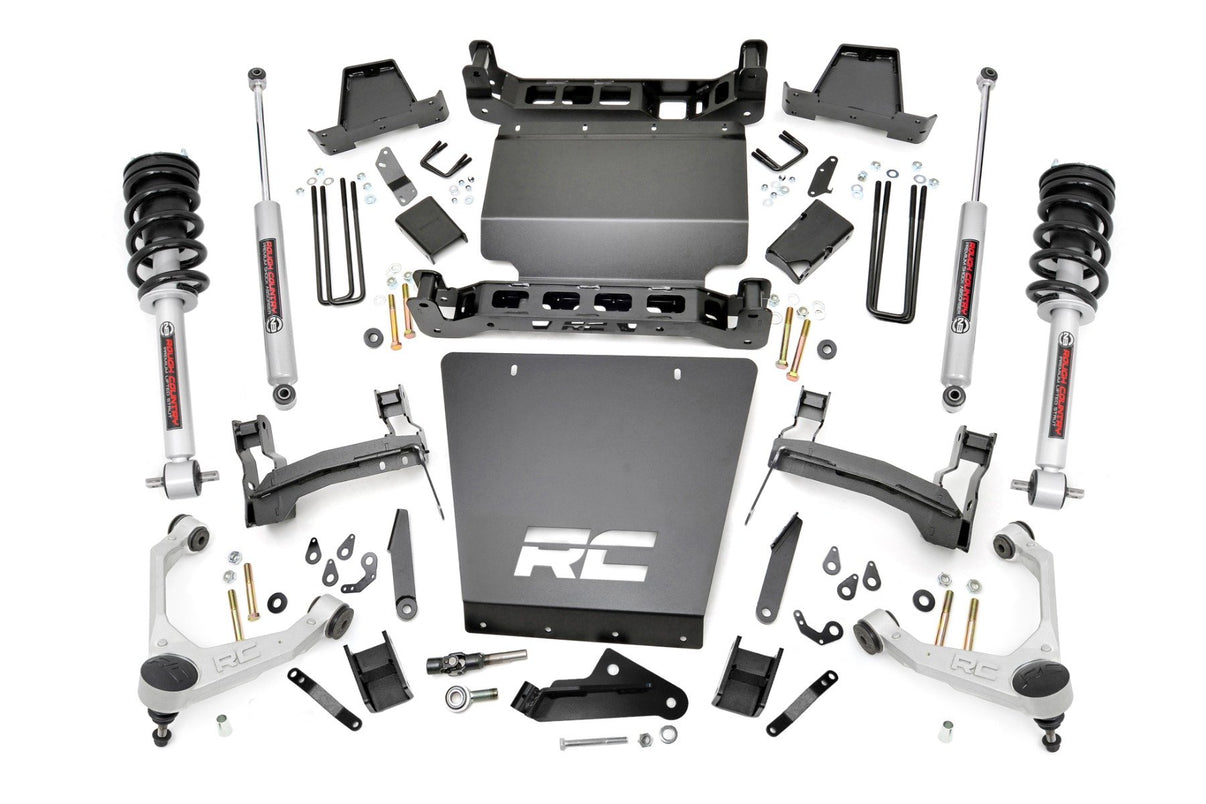 7 Inch Stamped Steel LCA Lift Kit | Forged UCA | Bracket | N3 Struts | Chevy/GMC 1500 (16-18) | 11633