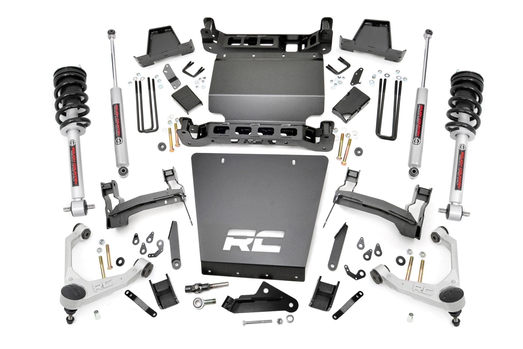 7 Inch Stamped Steel LCA Lift Kit | Forged UCA | Bracket | N3 Struts | Chevy/GMC 1500 (16-18) | 11633