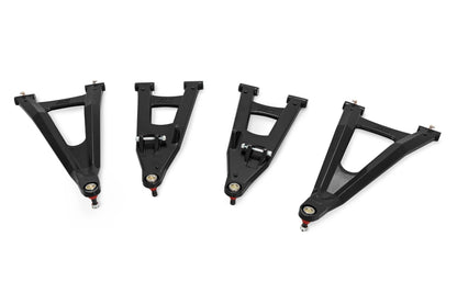 Rough Country | Black Forged Alum High Clearance 2" Fwd Offset Control Arms w/Ball Joints | Polaris Ranger 1000XP | 93155BLK