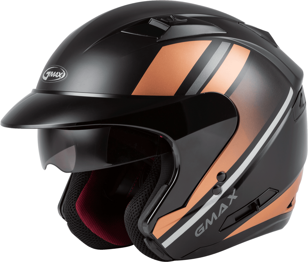 Of 77 Open Face Reform Helmet Matte Black/Copper/Silver Sm