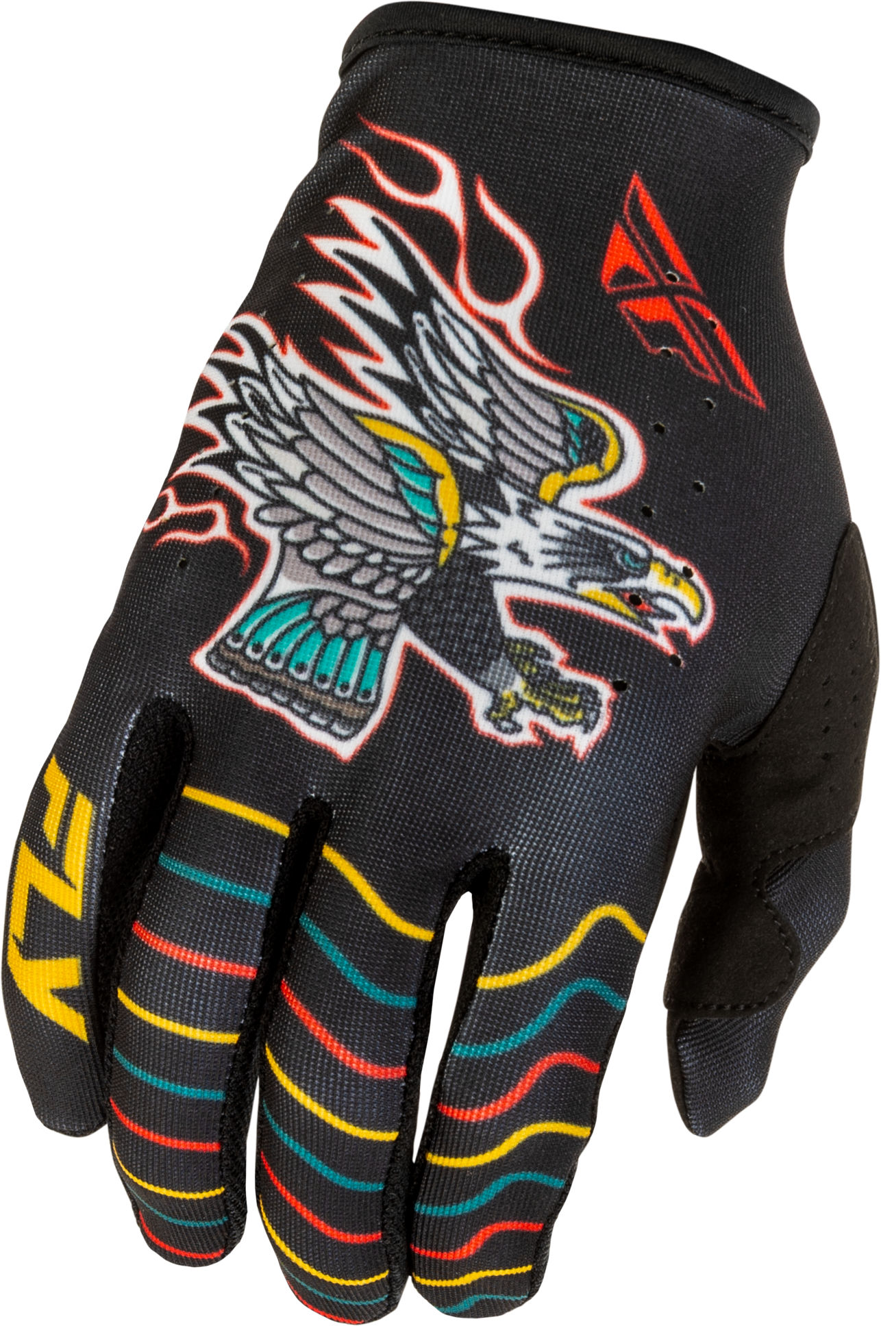 Youth Lite Americana Gloves Black/Red/Gold Yl