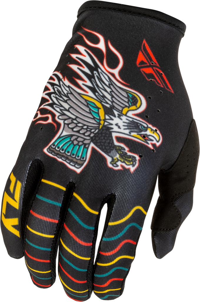 Youth Lite Americana Gloves Black/Red/Gold Ym
