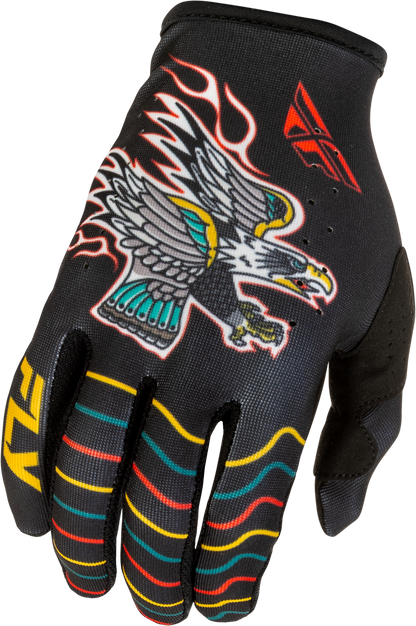 Youth Lite Americana Gloves Black/Red/Gold Ym