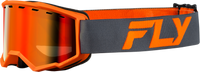 Yth Focus Snow Goggle Char/Org W/ Red Mirror/Amber Lens