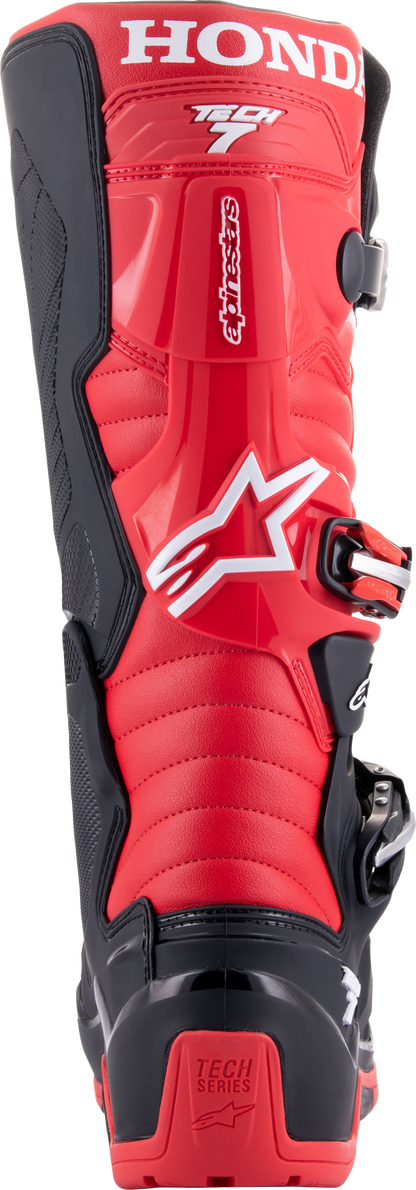 Honda Tech 7 Enduro Drystar Black/Bright Red Sz 16