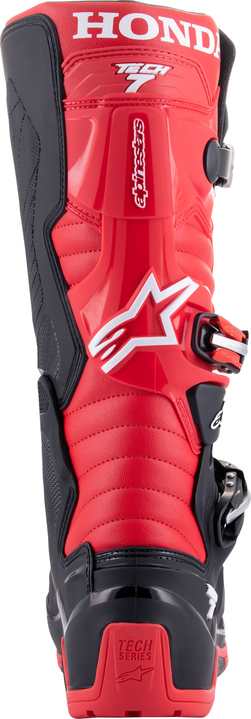 Honda Tech 7 Enduro Drystar Black/Bright Red Sz 7