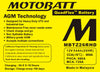 Battery Mbtz26rhd Sealed Factory Activated
