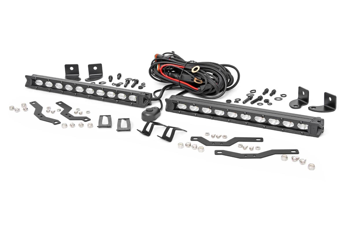 LED Light Kit | Grille Mount | 10" Black Slimline Pair | Ford F-150 (18-20) | 70808
