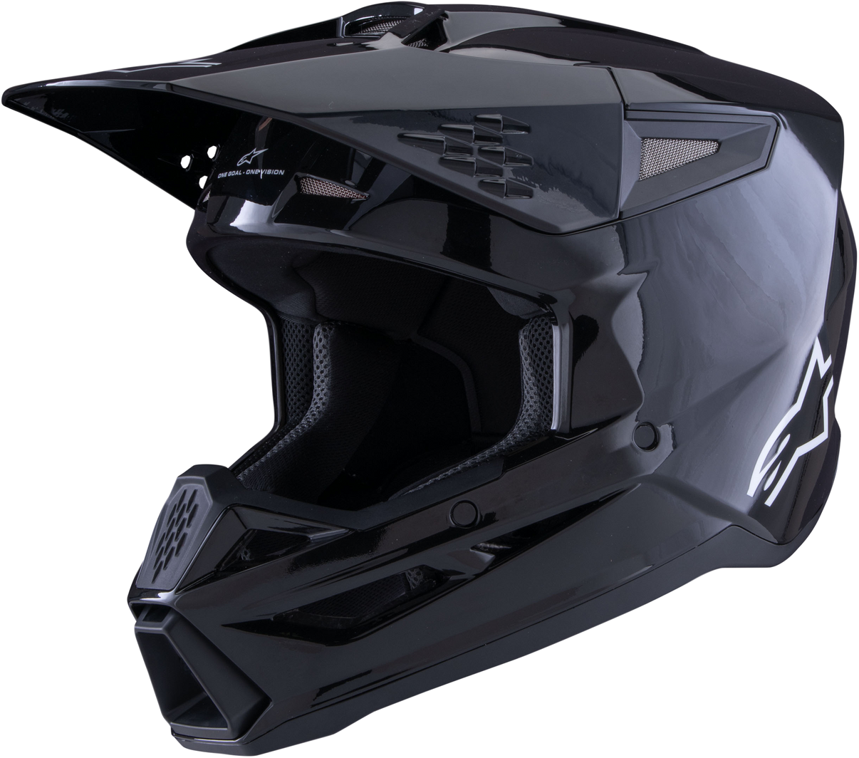 Sm3 Solid Helmet Black Glossy Lg